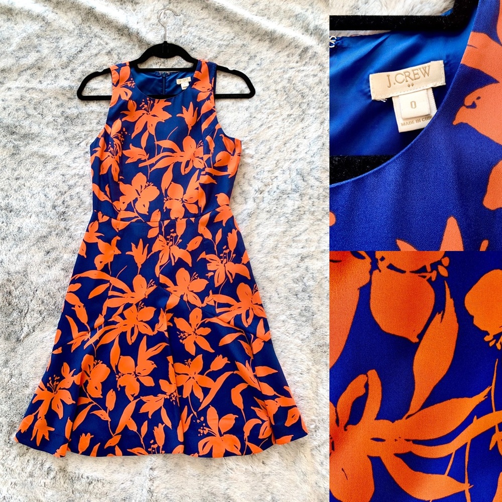 J.Crew Fit + Flare Floral Dress